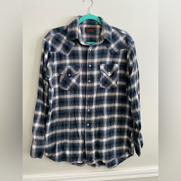 Ely Plains Other - Vintage‎ Western Flannel Pearl Snap